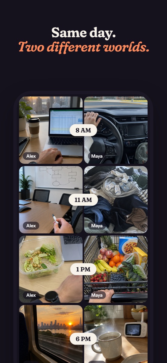 The Today screen with both days side by side